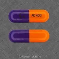 Acebutolol (Acebutolol [ a-se-bue-toe-lol ])-G AC400-400 mg-Purple / Orange-Capsule-shape