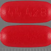 Acetaminophen and caffeine (Acetaminophen and caffeine [ a-seet-a-min-oh-fen-and-kaf-een ])-44 428-500 mg / 65 mg-Red-Capsule-shape