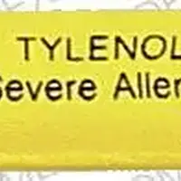 Acetaminophen and diphenhydramine (Acetaminophen and diphenhydramine [ a-seet-a-min-oh-fen-and-dye-fen-hye-dra-meen ])-TYLENOL Severe Allergy-500 mg / 12.5 mg-Yellow-Oval