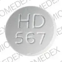 Acetaminophen, butalbital, and caffeine (Acetaminophen, butalbital, and caffeine [ a-seet-a-min-oh-fen, bue-tal-bi-tal, and-kaf-een ])-HD 567-325 mg / 50 mg / 40 mg-White-Round