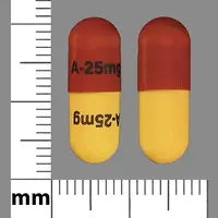 Acitretin (Acitretin [ a-si-tre-tin ])-A-25mg A-25mg-25 mg-Brown & Yellow-Capsule-shape