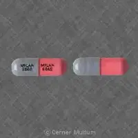 Anagrelide (Anagrelide [ an-ah-gre-lide ])-MYLAN 6868 MYLAN 6868-0.5 mg-Gray & Pink-Capsule-shape