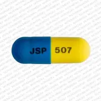 Aspirin, butalbital, caffeine, and codeine (Aspirin, butalbital, caffeine, and codeine [ as-pir-in, bue-tal-bi-tal, kaf-een, and-koe-deen ])-JSP 507-325 mg / 50 mg / 40 mg / 30 mg-Blue & Yellow-Capsule-shape