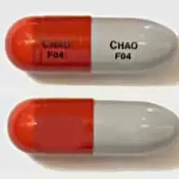 Cycloserine (Cycloserine [ sye-kloe-ser-een ])-CHAO F04 CHAO F04-250 mg-Gray / Red-Capsule-shape