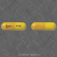 Danazol (Danazol [ dan-a-zol ])-barr 634-100 mg-Yellow-Capsule-shape