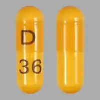 Efavirenz (Efavirenz [ e-fav-ir-enz ])-D 36-200 mg-Yellow-Capsule-shape