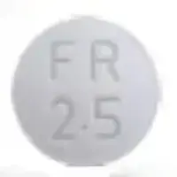 Frovatriptan (Frovatriptan [ fro-va-trip-tin ])-M FR 2.5-2.5 mg (base)-White-Round