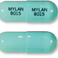 Lansoprazole (Lansoprazole [ lan-soe-pra-zol ])-MYLAN 8015 MYLAN 8015-15 mg-Green-Capsule-shape