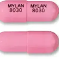 Lansoprazole (Lansoprazole [ lan-soe-pra-zol ])-MYLAN 8030 MYLAN 8030-30 mg-Pink-Capsule-shape