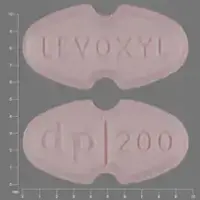 Levoxyl (Levothyroxine [ lee-voe-thye-rox-een ])-LEVOXYL dp 200-200 mcg (0.2 mg)-Pink-Oval