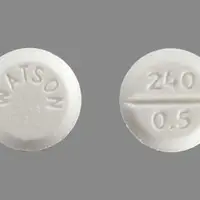 Lorazepam (injection) (Lorazepam (injection) [ lor-a-ze-pam ])-WATSON 240 0.5-0.5 mg-White-Round