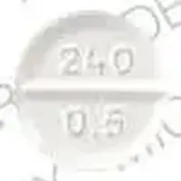 Lorazepam (injection) (Lorazepam (injection) [ lor-a-ze-pam ])-WATSON 240 0.5-0.5 mg-White-Round