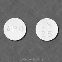 Losartan (Losartan [ loe-sar-tan ])-APO LS 25-25 mg-White-Round