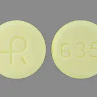 Lovastatin (Lovastatin [ loe-va-sta-tin ])-R 635-40 mg-Yellow-Round