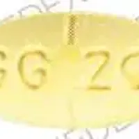 Meclizine (Meclizine [ mek-li-zeen ])-GG 261-25 mg-Yellow / White-Oval