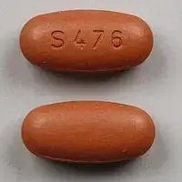 Mesalamine (rectal) (Mesalamine (rectal) [ me-sal-a-meen ])-S476-1.2 g-Red-Oval