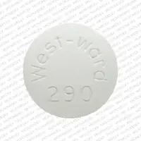 Methocarbamol (Methocarbamol (oral/injection) [ meth-oh-kar-ba-mal ])-West-Ward 290-500 mg-White-Round