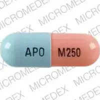 Mycophenolate (monograph) (Cellcept)-APO M250-250 mg-Blue & Pink-Capsule-shape