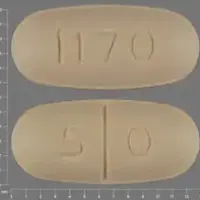 Naltrexone (Naltrexone, naltrexone hydrochloride)-1170 5 0-50 mg-Yellow-Oval