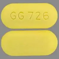 Naprelan 500 (Naproxen [ na-prox-en ])-GG 726-500 mg-Yellow-Oval