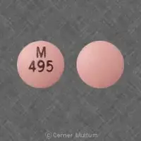 Nifedipine (eqv-adalat cc) (Nifedipine [ nye-fed-i-peen ])-M 495-90 mg-Pink-Round