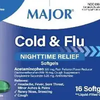 Tylenol cold and cough nighttime cool burst (Acetaminophen, dextromethorphan, and doxylamine [ a-seet-a-min-oh-fen, dex-tro-me-thor-fan, and-dox-il-a-meen ])-PC10-acetaminophen 325 mg / dextromethorphan hydrobromide 15 mg / doxylamine succinate 6.25 mg-Green-Capsule-shape