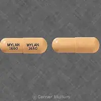 Nitrofurantoin (Nitrofurantoin [ nye-troe-fue-ran-toin ])-MYLAN 1650 MYLAN 1650-50 mg-Beige-Capsule-shape