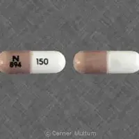 Nizatidine (Nizatidine [ ni-za-ti-deen ])-N 894 150-150 mg-Brown & White-Capsule-shape