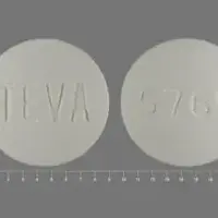 Olanzapine (Olanzapine (oral) [ oh-lanz-a-peen ])-TEVA 5769-7.5 mg-White-Round