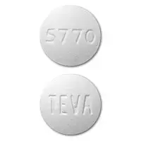 Olanzapine (Olanzapine (oral) [ oh-lanz-a-peen ])-TEVA 5770-10 mg-White-Round