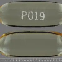 Bp vit 3 (Omega-3 polyunsaturated fatty acids [ oh-may-ga-3 pol-ee-un-sat-yoo-ray-ted-fat-ee-as-ids ])-P019-1000 mg-Yellow-Capsule-shape
