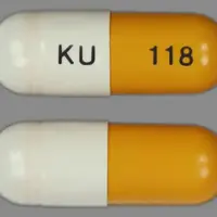 Omeprazole (Omeprazole)-KU 118-20 mg-Gold & White-Capsule-shape