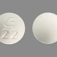 Orphenadrine (Orphenadrine [ or-fen-a-drin ])-E 22-100 mg-White-Round