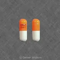 Oxazepam (Oxazepam [ ox-a-ze-pam ])-59911 5877-15 mg-Orange & White-Capsule-shape