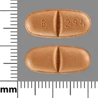 Oxcarbazepine (Oxcarbazepine [ ox-kar-bay-zeh-peen ])-B 294-600 mg-Beige-Oval