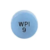 Paliperidone (injection) (Paliperidone (injection) [ pal-ee-per-i-done ])-WPI 9-9 mg-Blue-Round