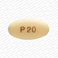 Pantoprazole (Pantoprazole (oral/injection) [ pan-toe-pra-zole ])-P20-20 mg-Yellow-Oval