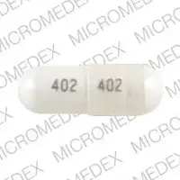 Phenytoin (Phenytoin (oral) [ fen-i-toyn ])-402 402-100 mg-White-Capsule-shape