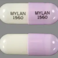 Phenytoin (injection) (Phenytoin (injection) [ fen-i-toyn ])-MYLAN 1560 MYLAN 1560-100 mg-Purple / White-Capsule-shape