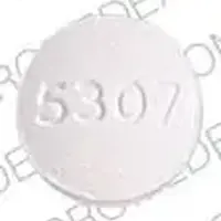 Promethazine (rectal) (Promethazine (rectal) [ pro-meth-a-zeen ])-5307 DAN DAN-25 mg-White-Round