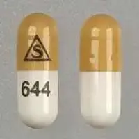 Tacrolimus (oral and injection) (Tacrolimus (oral/injection) [ ta-kroe-li-mus ])-S 644-1 mg-Brown & White-Capsule-shape