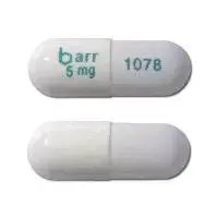 Temozolomide (monograph) (Temodar)-barr 5 mg 1078-5 mg-White-Capsule-shape