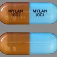 Thiothixene (Thiothixene [ thye-oh-thix-een ])-MYLAN 1001 MYLAN 1001-1 mg-Orange & Turquoise-Capsule-shape