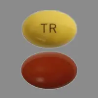 Tretinoin (systemic) (monograph) (Vesanoid)-TR-10 mg-Brown & Yellow-Oval