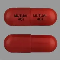 Trimethobenzamide (monograph) (Tigan)-MUTUAL 401 MUTUAL 401-300 mg-Orange-Capsule-shape