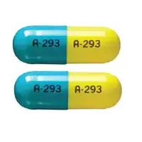 Trimipramine (Trimipramine [ trye-mi-pra-meen ])-A 293 A 293-25 mg-Blue & Yellow-Capsule-shape