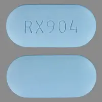 Valacyclovir (Valacyclovir [ val-a-sye-kloe-veer ])-RX 904-500 mg-Blue-Capsule-shape