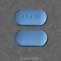 Valacyclovir (Valacyclovir [ val-a-sye-kloe-veer ])-RX 904-500 mg-Blue-Capsule-shape