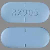 Valacyclovir (Valacyclovir [ val-a-sye-kloe-veer ])-RX 905-1 gram-Blue-Capsule-shape