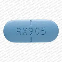 Valacyclovir (Valacyclovir [ val-a-sye-kloe-veer ])-RX 905-1 gram-Blue-Capsule-shape